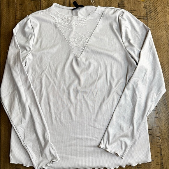 Jessica Simpson White Lace Accent Blouse - Picture 1 of 7